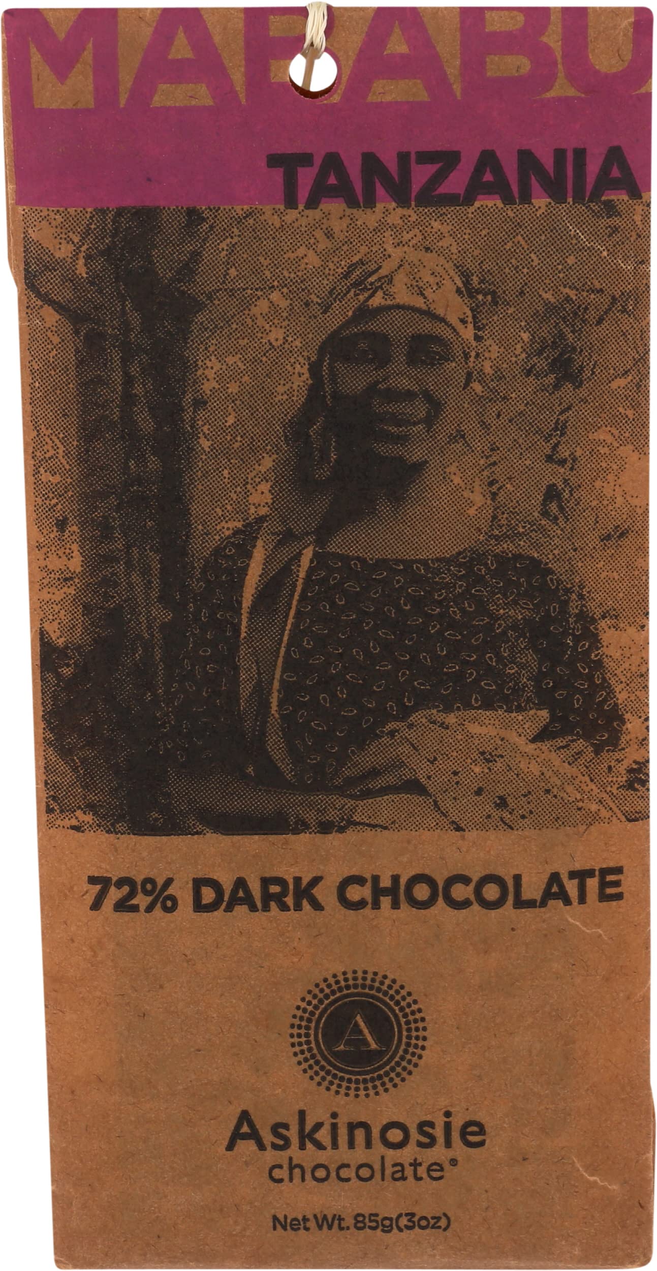 Askinosie 72% Mababu Dark Chocolate Ba, 3 OZ
