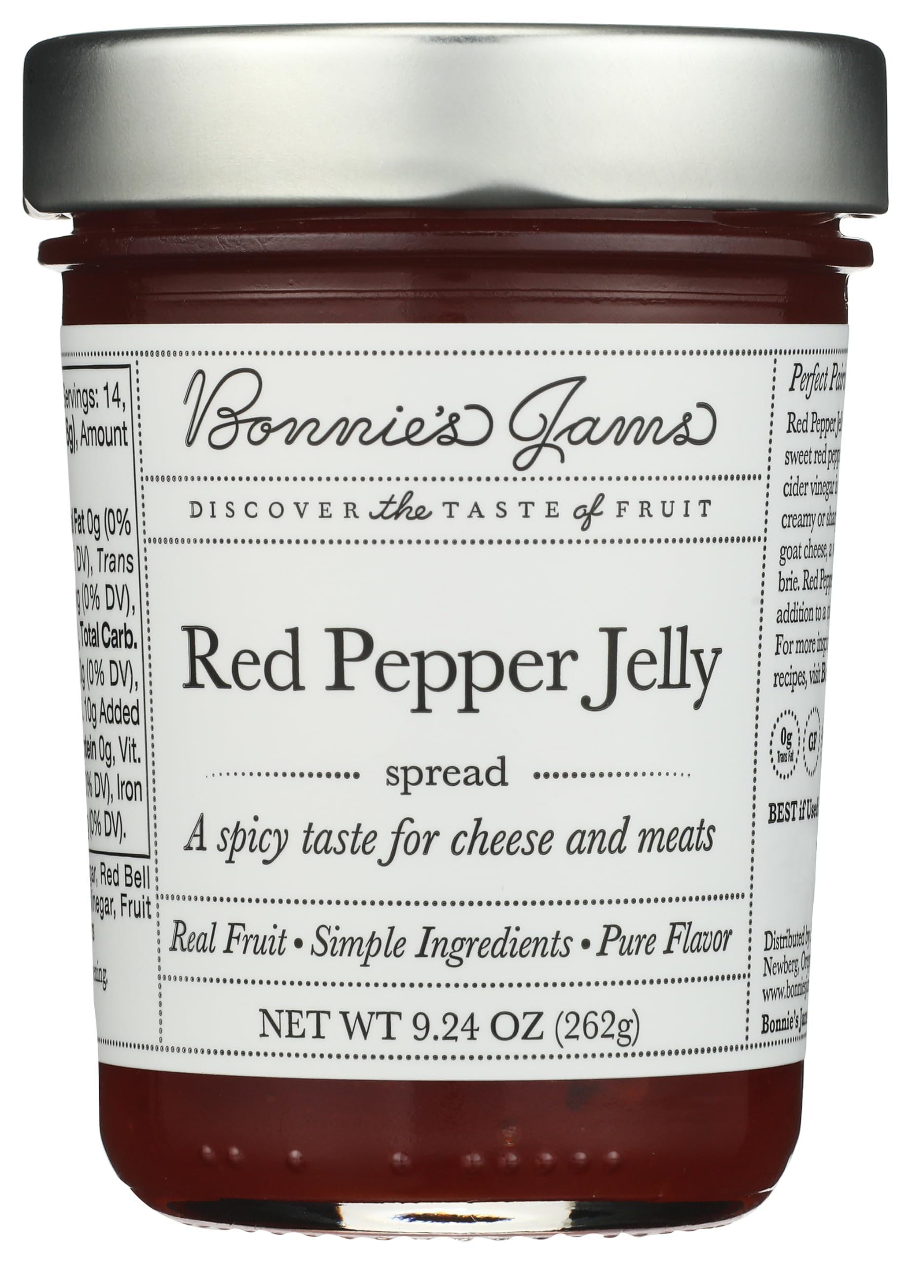 Bonnie's Jams Red Pepper Jelly, 8.75 Ounce