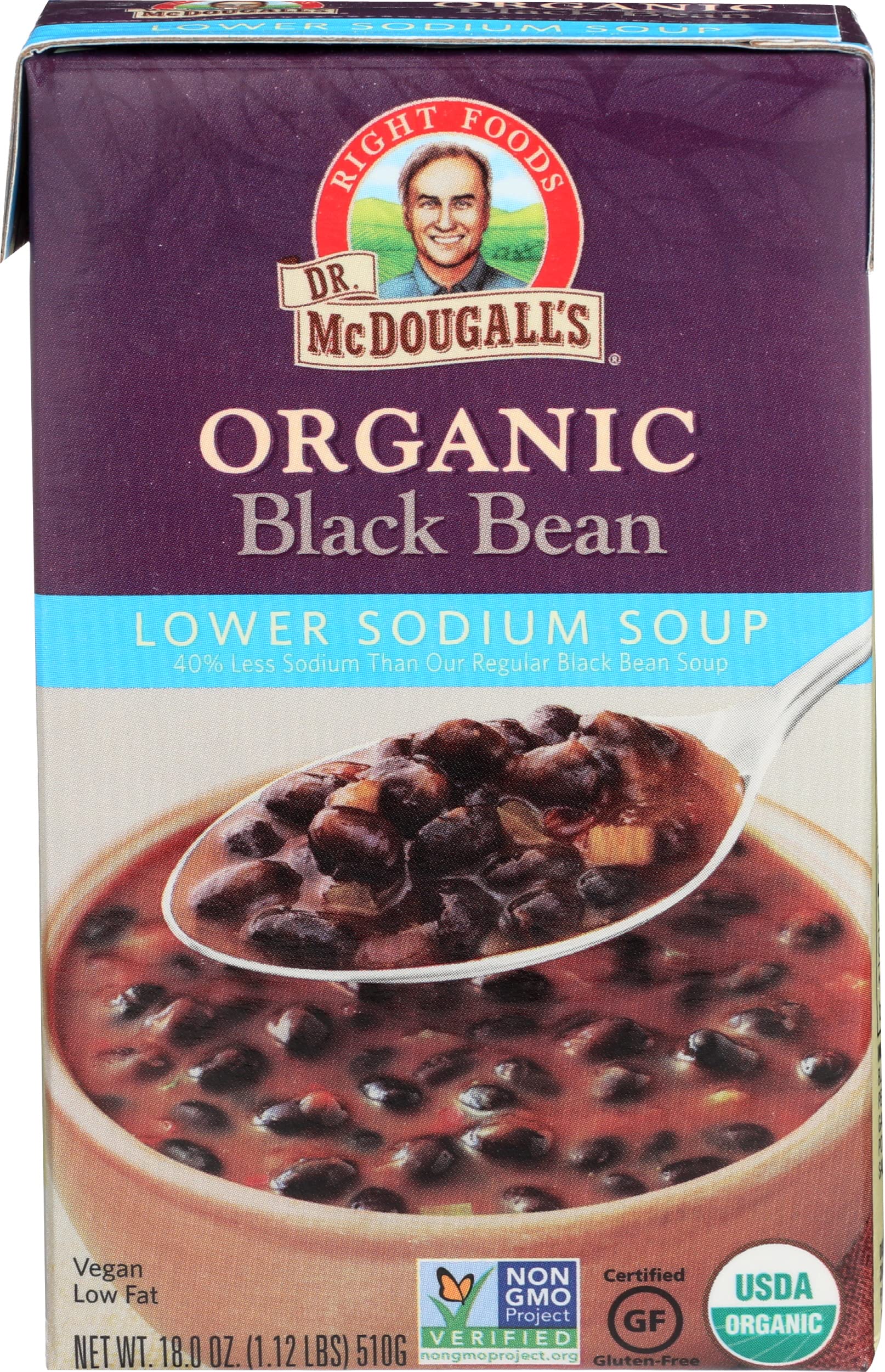 Dr Mcdougalls, Organic Black Bean Soup, 18 Ounce