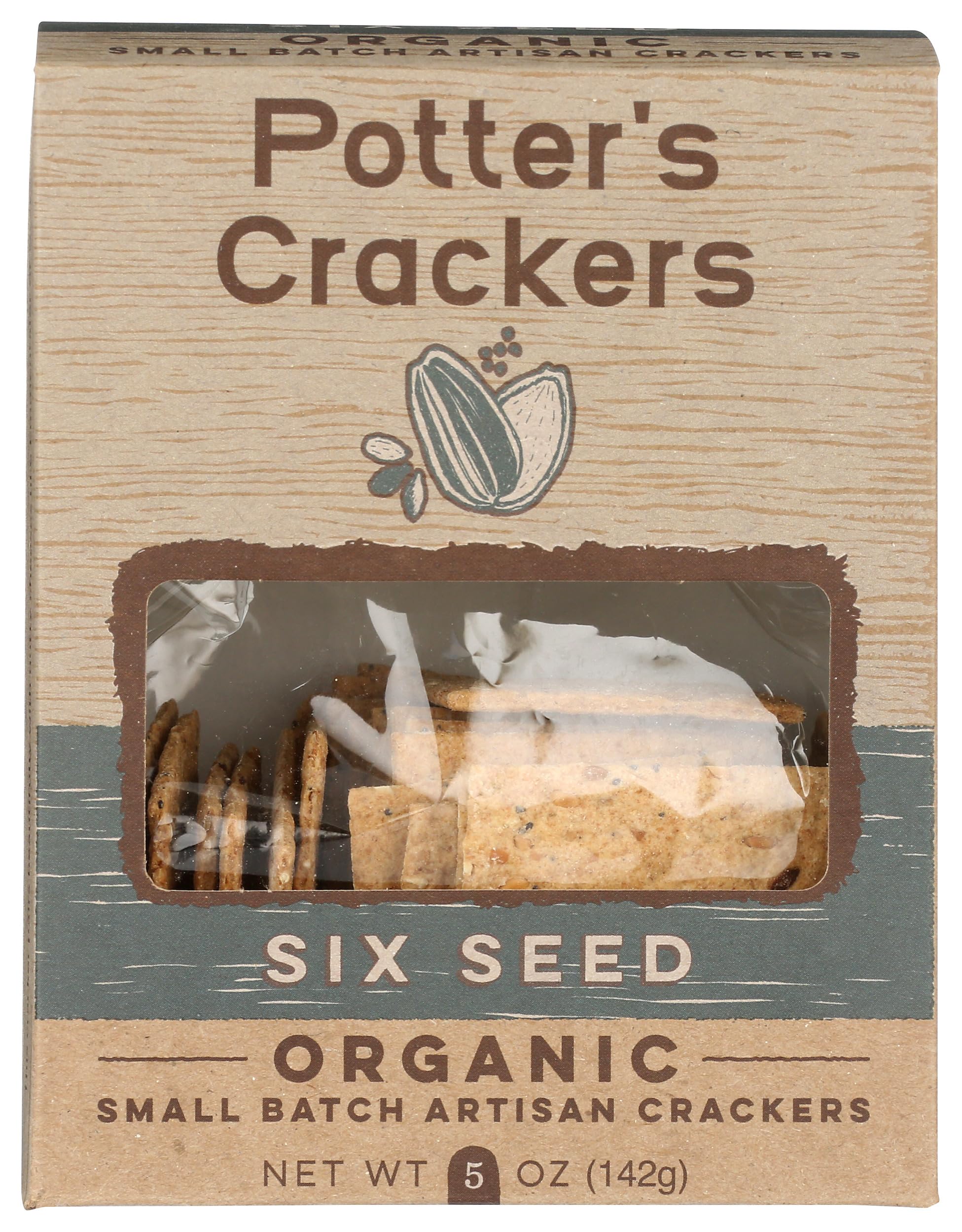 Potters Crackers Six Seed Cracker, 5 OZ