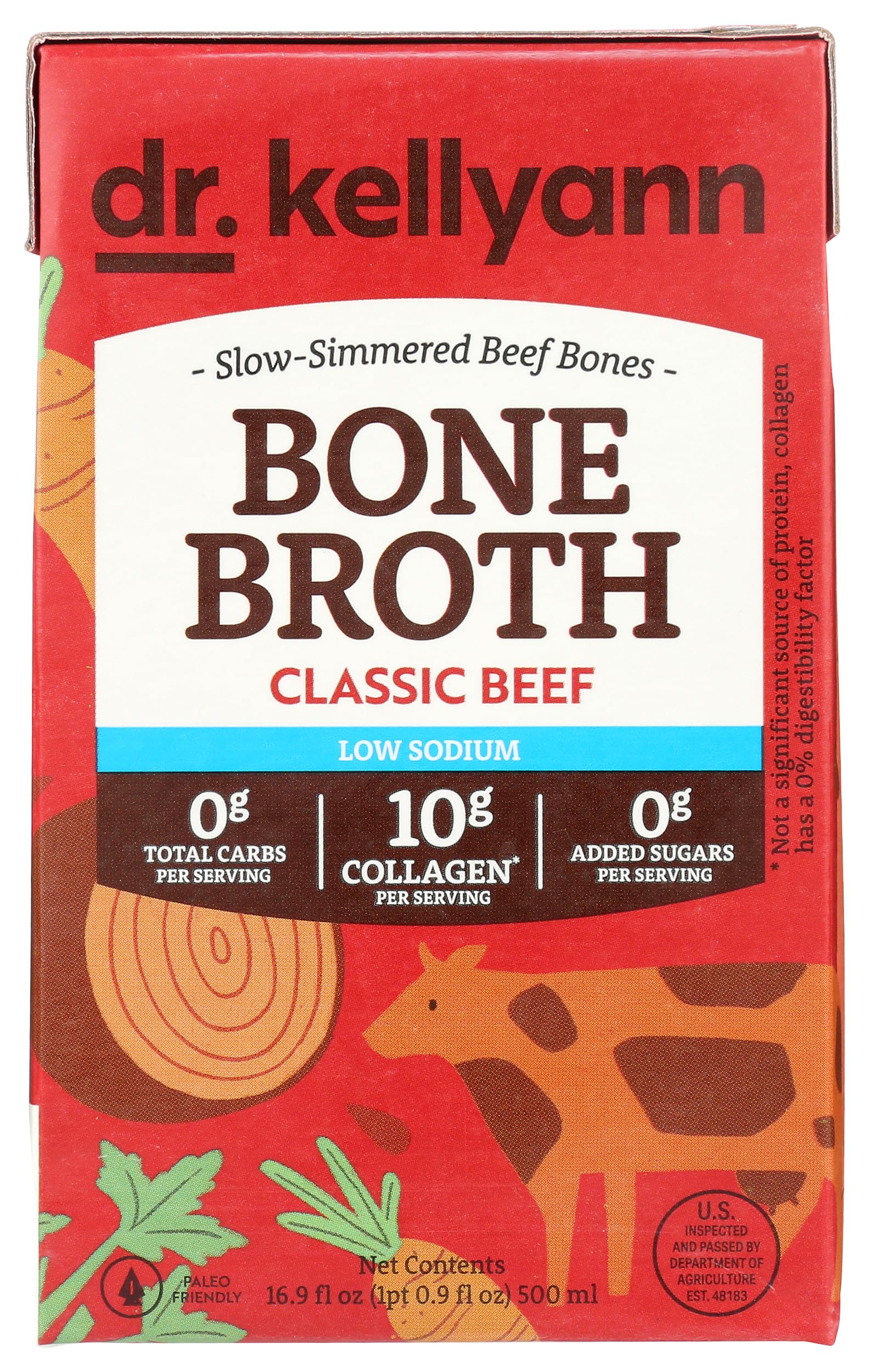 Low Sodium Beef Bone Broth, 16.9 Ounce