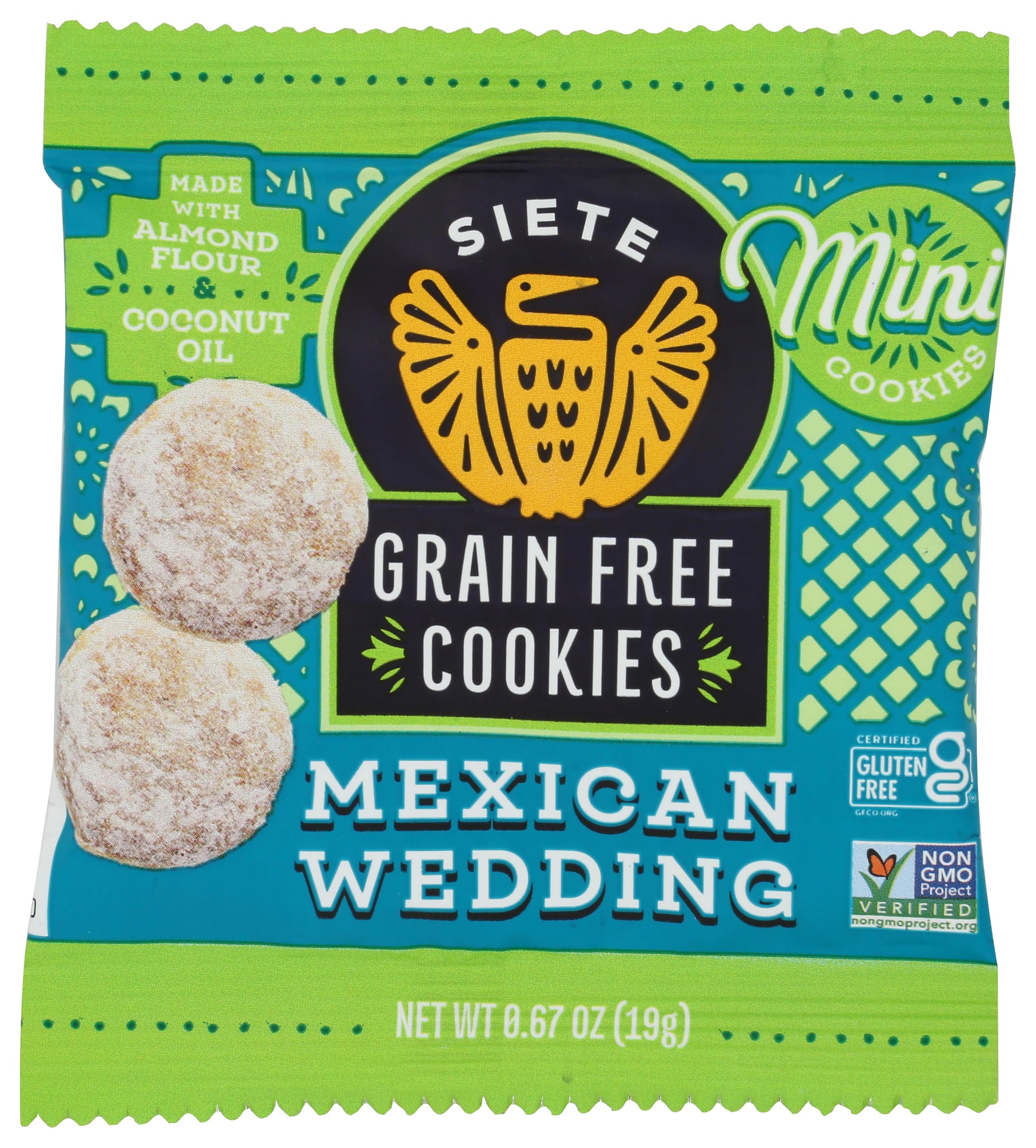 Siete Family Foods Cookies Grain Free Mexican Wedding Single, 0.67 Ounce