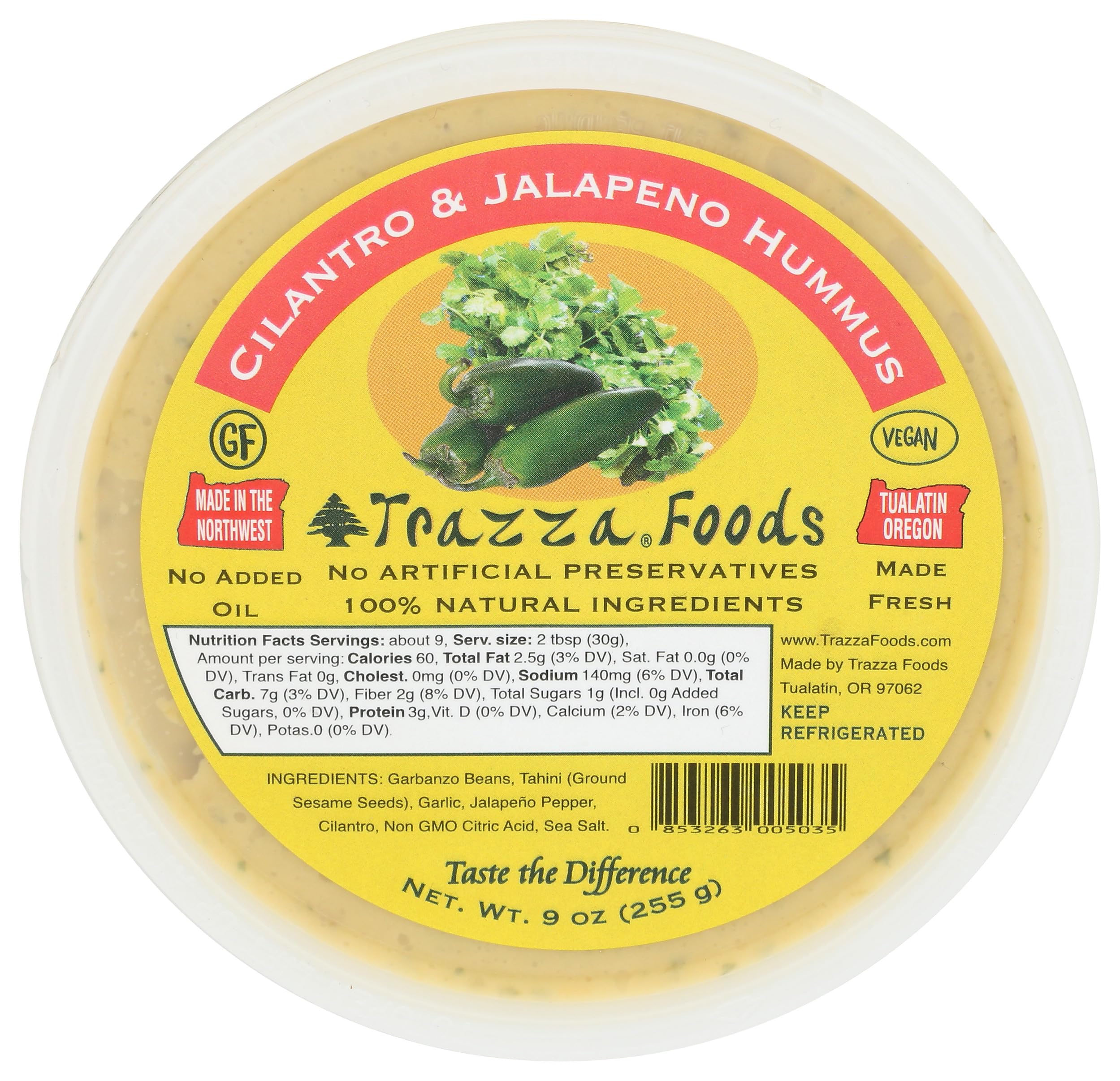 Hummus Cilantro Jalapeno, 10 Ounce