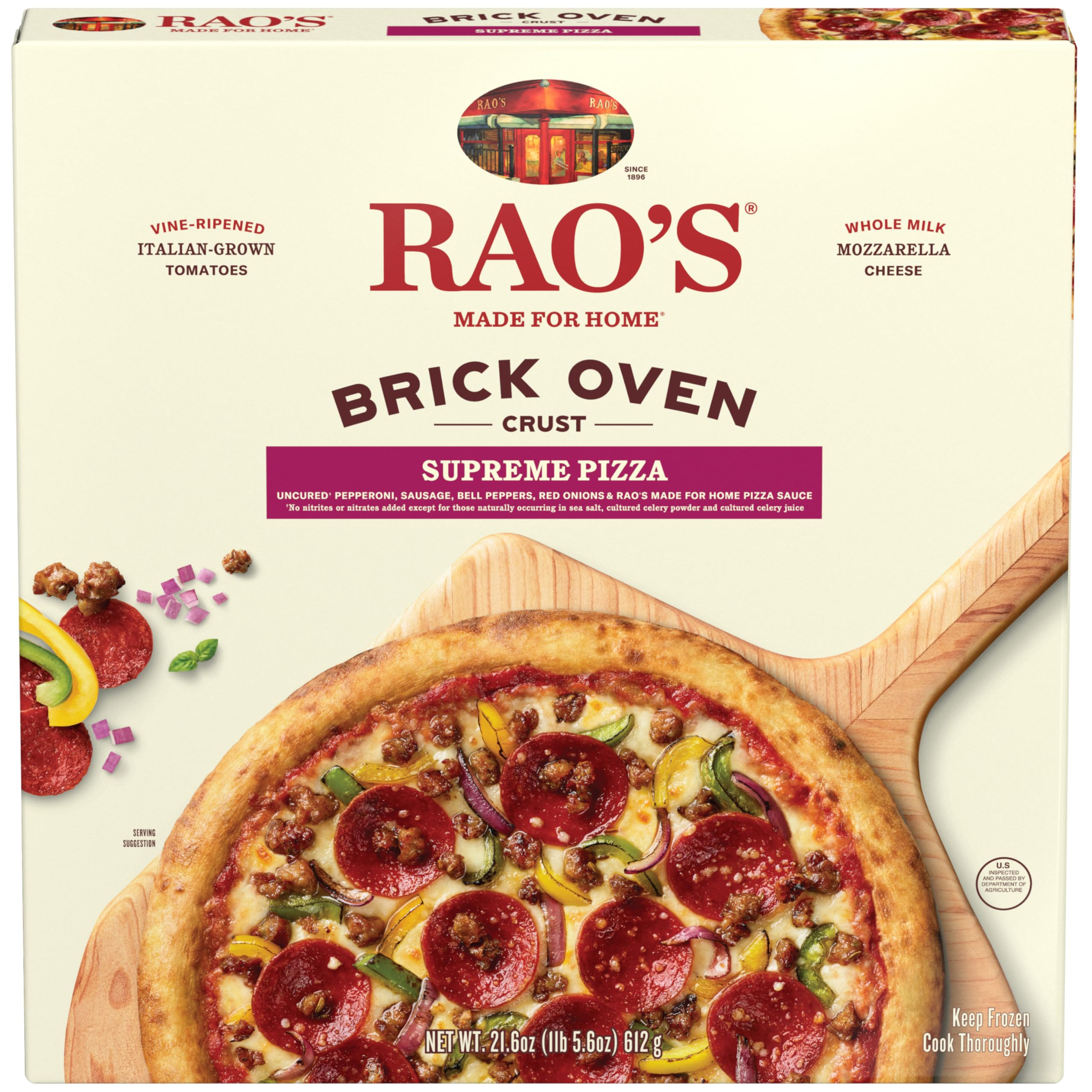 Rao's Made For Home Supreme Frozen Pizza, 21.6 Oz Box