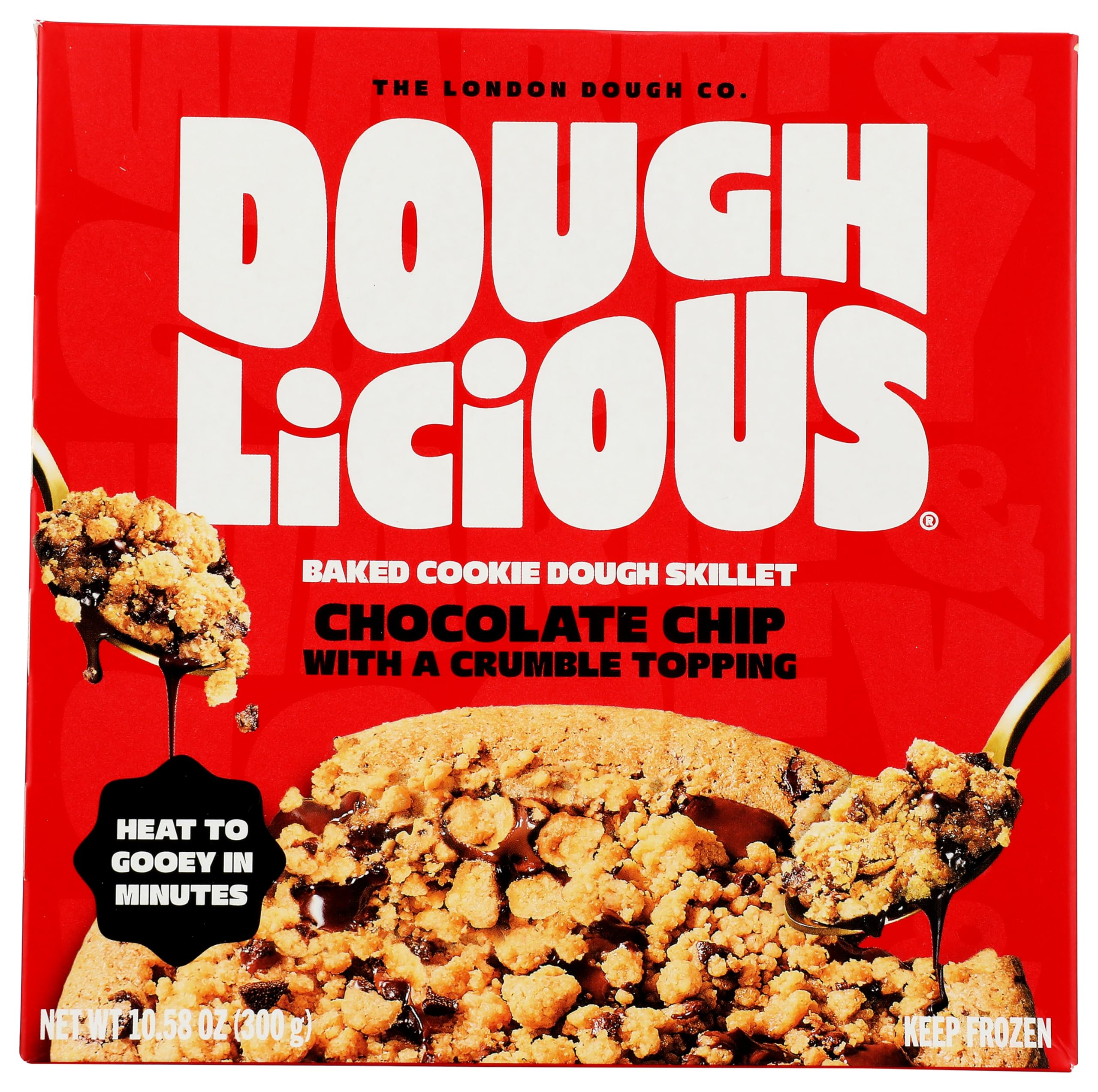 DOUGHLICIOUS Chocolate Chip with Crumble Baked Cookie Dough Skillet, 10.58 OZ