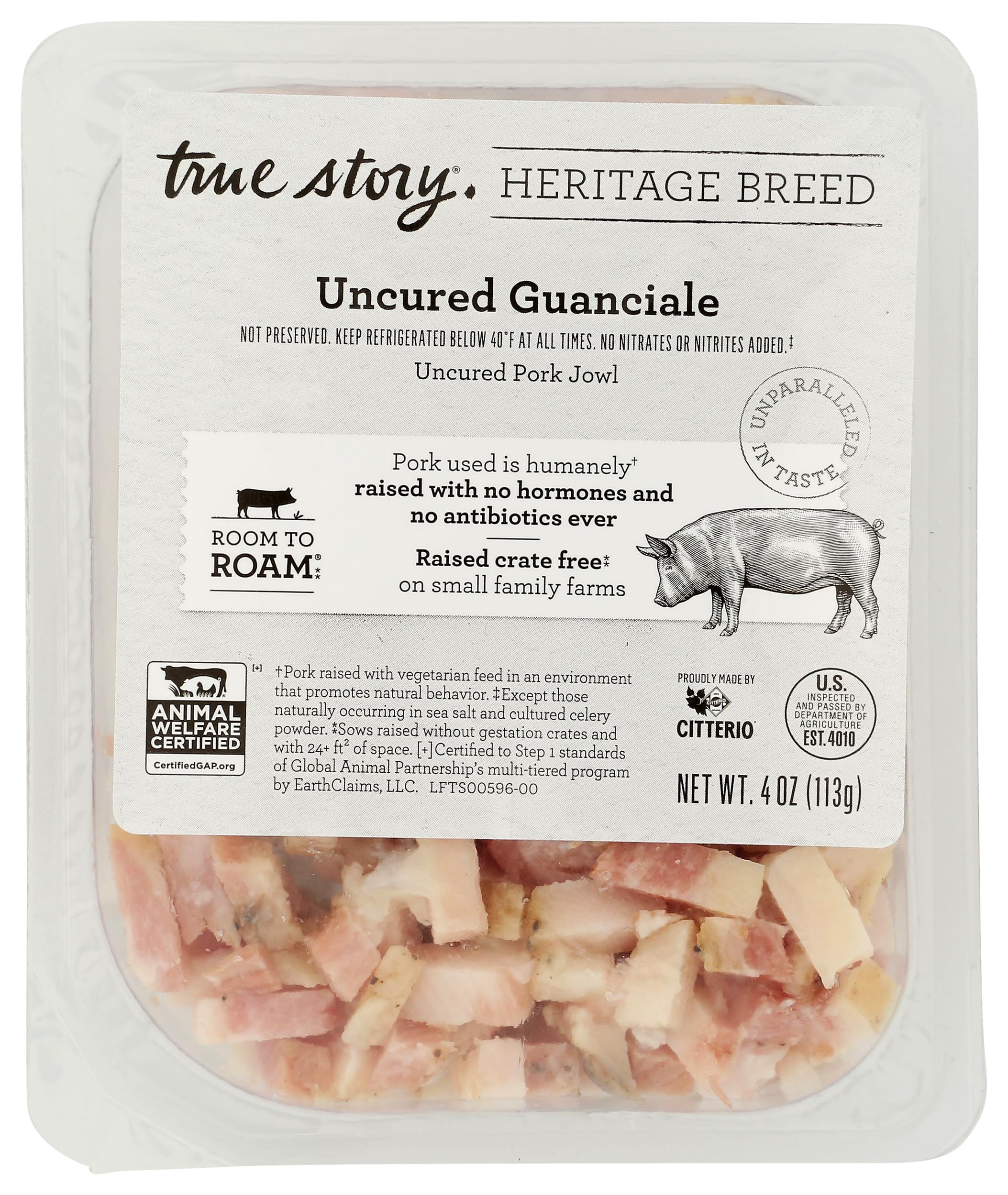 Heritage Breed Guanciale, 4 Ounce