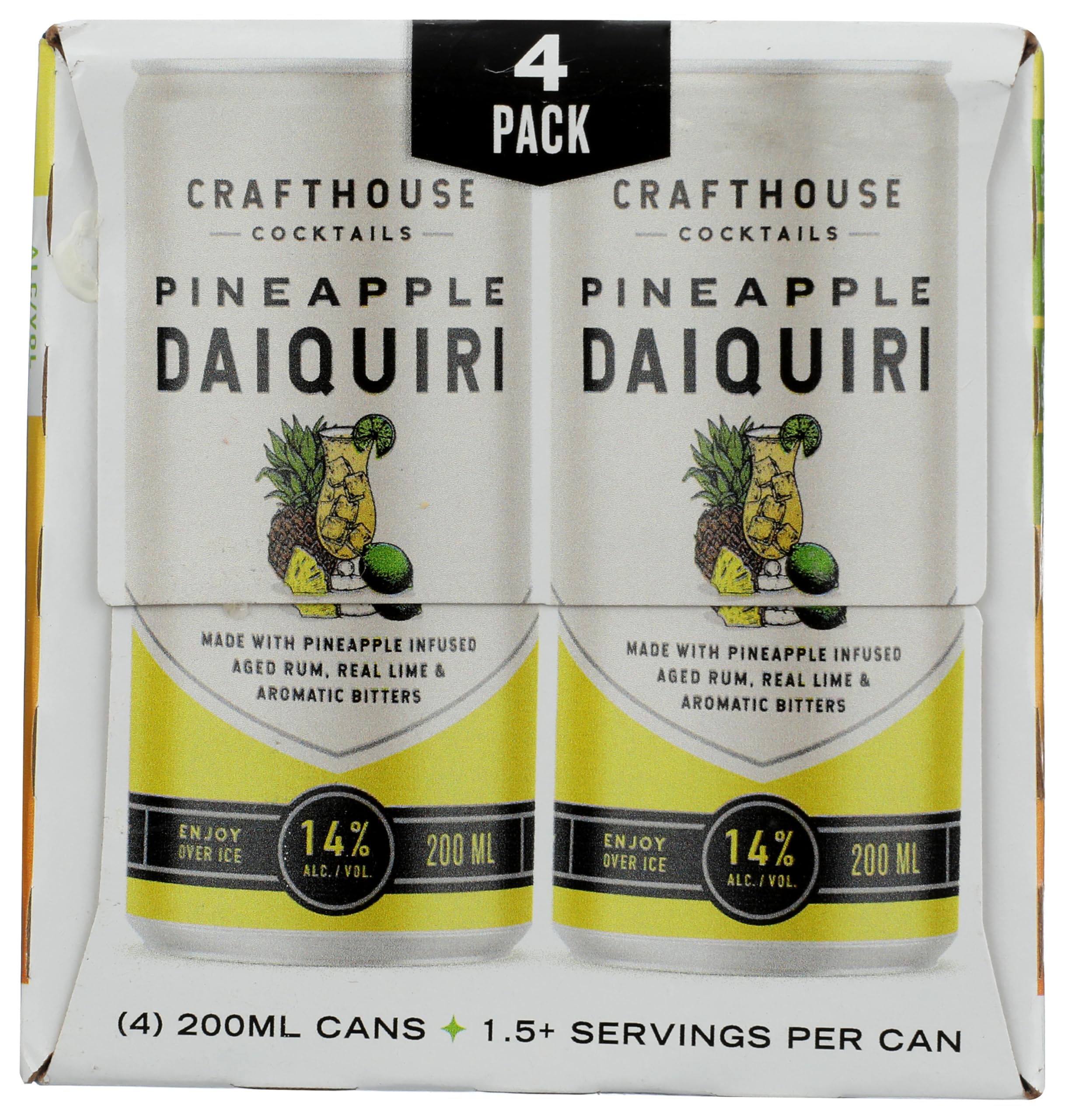 Cocktail Rum Pineapple Daiquiri, 4pk, 200 mL Cans
