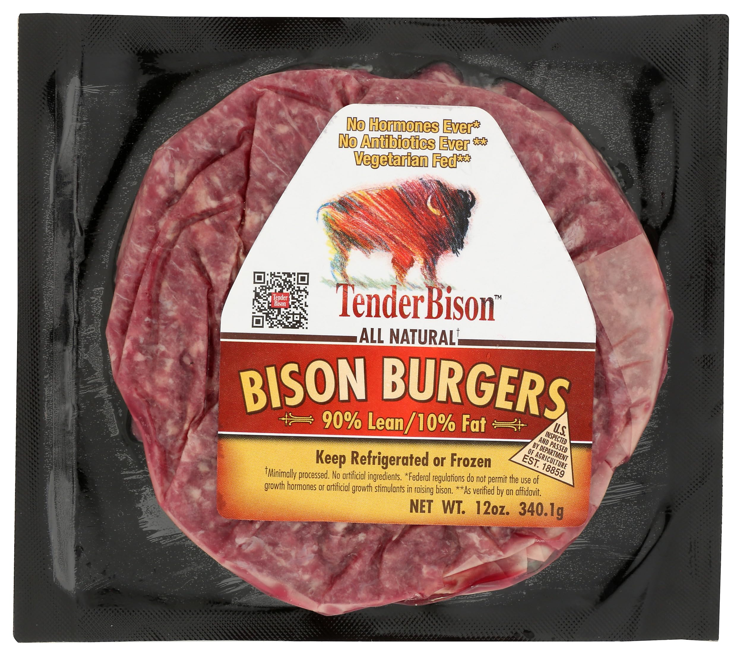 Tender Bison Ground Bison Patties, 12 OZ